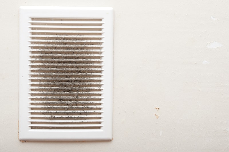 dirty venti causes poor indoor air quality